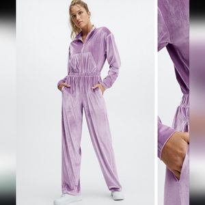 Fabletics Lilac Velvet Jumpsuit